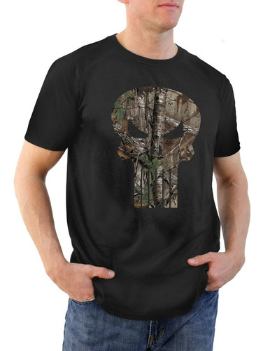 Remera Punisher Real Tree Marvel Original Importada Nueva!