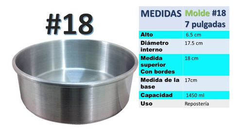 Moldes Pasteles Rectos Repostería Set 4 Pzs 14 Cm Y 18 Cm
