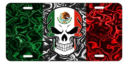 comprar Placas Para Auto Tractocamion Trailer Mexico Calavera