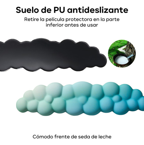 3pcs Nube Ergonómicos Reposa Muñecas Con Base De Pu