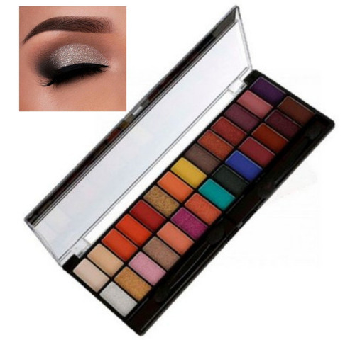 Paleta De Maquiagem Com 28 Sombras + Pincel Belle Angel Cor Da Sombra 28 Cores