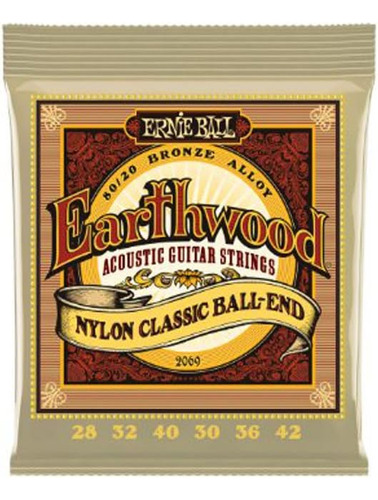 Extremo Esférico Ernie Ball Folk De Nailon Transparente Y Do