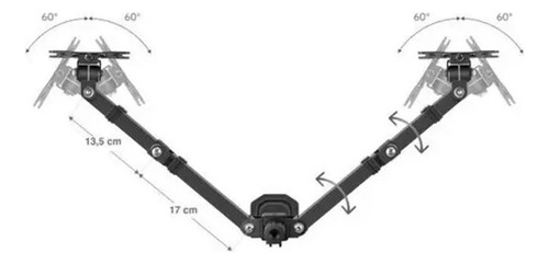 Soporte Monitor Doble Brazo Escritorio Articulado 12 A 27