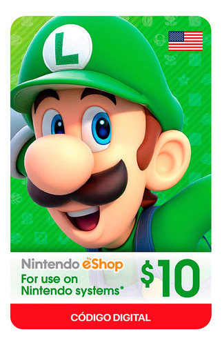Gift Card Nintendo E-shop $10 Código Digital