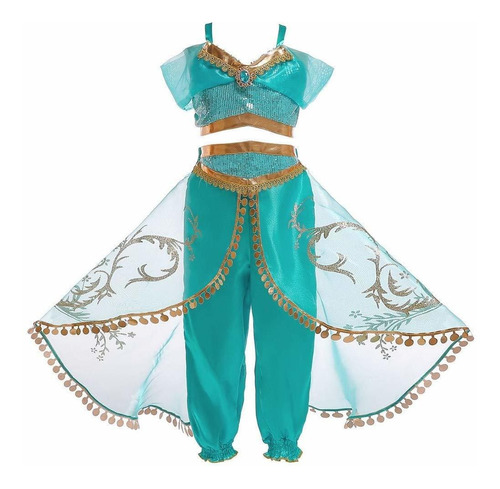 Dh Gorgeous Girls Princess Jasmine Disfraz Y Pantalones Para