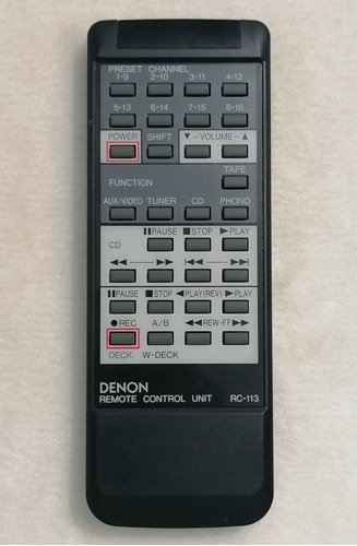 Control Remoto Denon Rc-113