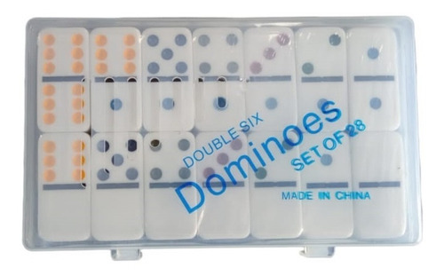 Juego De Domino En Caja De Plastico #bm
