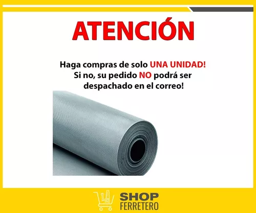 Tejido Tela Mosquitera Galvanizado Rollo 1.20 X 30 Metros