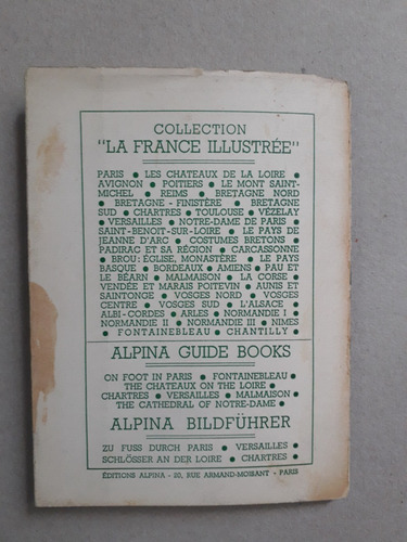 Folleto Turístico De París Año 1960 - Ilustrado (Usado)