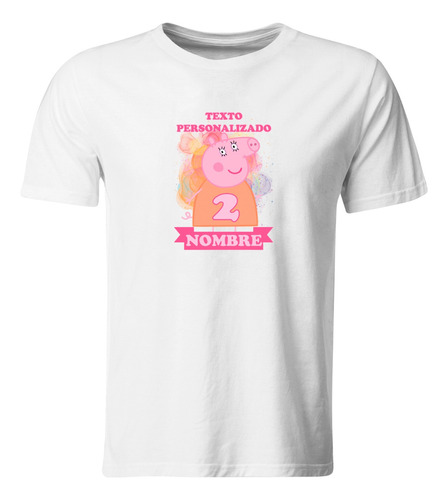 Playera Personalizada Cumpleaños Pc48. Peppa Pig Cerdita