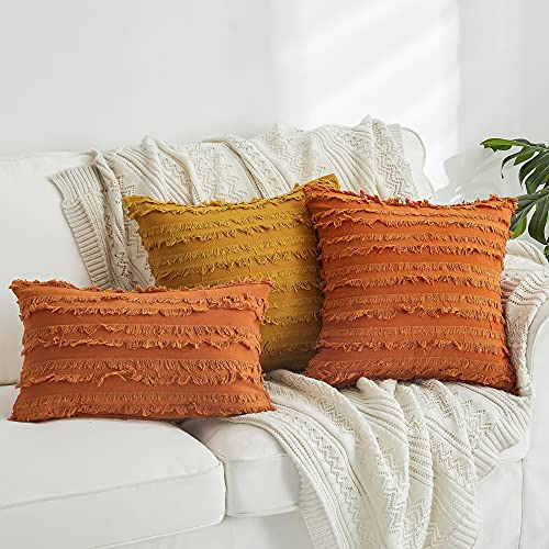 Funda De Almohada Decorativa De Color Naranja Quemado, ...