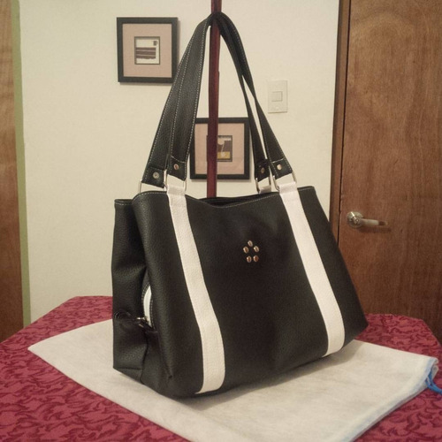 Bolso Cartera Dama 3 En 1 Semicuero Con Forro Y Bolsillos