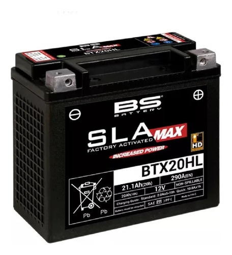 Bateria Bs Btx20hl Max Yamaha Yfm 400 450 500 600 Y 660