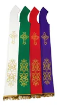 Comprar Conjunto Estolas Sacerdotais Bordado Cruz 4 Unidades