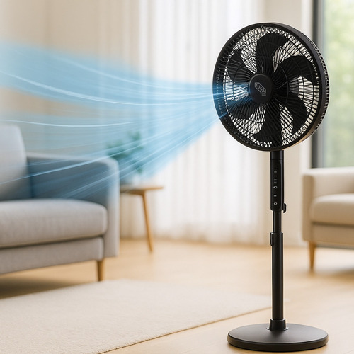 Ventilador De Pedestal 16 , Digital, Con Control Remoto, Ius