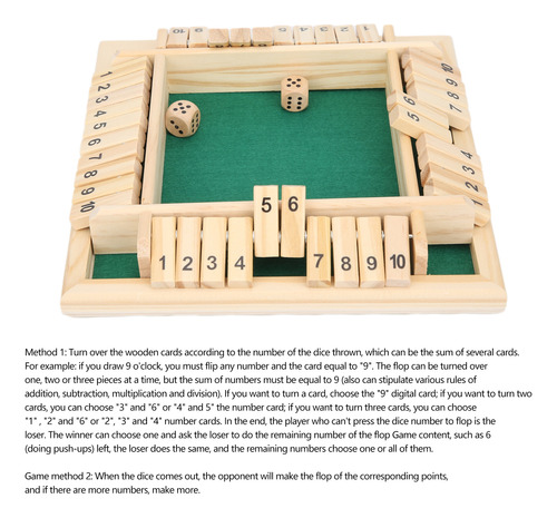 Juego De Dados De Madera, Juego De Números De Tablero Para N
