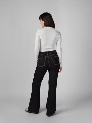 Jean Para Mujer Dvk Flare Mid Rise Flare Jean Ngr