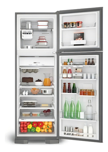 Refrigerador de painel de toque de aço inoxidável Whirlpool com freezer 426l Dimm