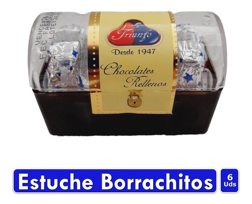Estuche Baul De Chocolates Con Licor Borrachitos X6 Uds