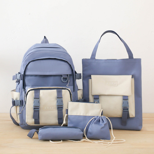 Set 5 Mochila Bolsas Escolar Estudiante Set