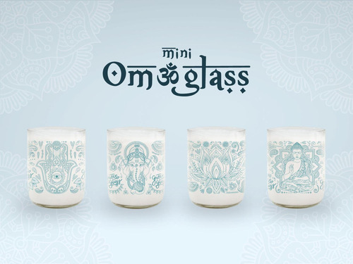 Mini Om Glass Juego De 4 Vasos