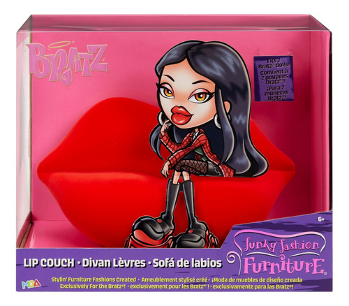 Bratz Sofá De Labios Rojos Vibrante Para 2 Muñecas Suave