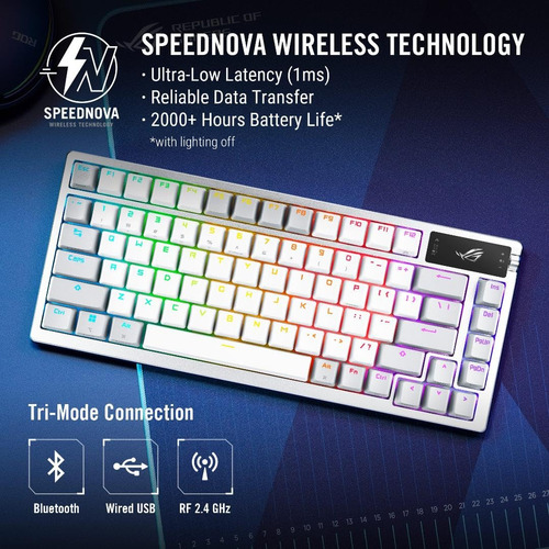 Teclado Para Juegos Asus Rog Azoth 75 Inalámbrico Oled Rgb -