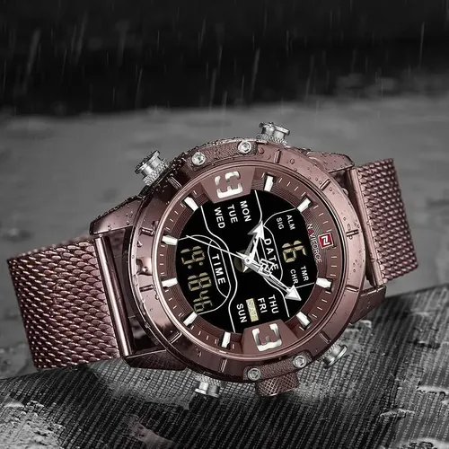Relógio Masculino Naviforce Nf9153 Analógico E Digital À Pro
