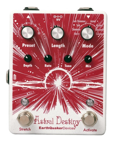 Pedal de guitarra Earthquaker Devices Astral Destiny Reverb, color blanco