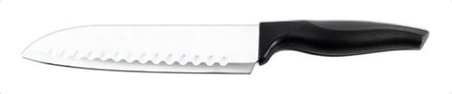 Faca Santoku 7'' Em Aço Inox E Cabo Plástico Preto - Brinox Cor Única