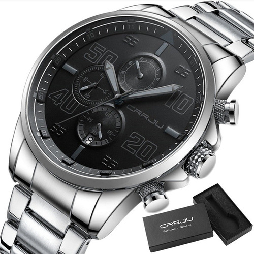 De Relojes De Negocios Crrju Chronograph Calendar