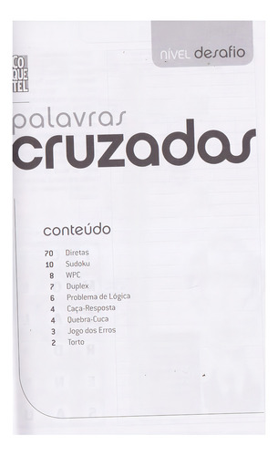 Palavras Cruzadas Nível Desafio, De Equipe Editorial. Passatempos Coquetel Editorial Coquetel, Capa Mole, Edição 1 Em Português, 2019