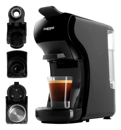 Cafetera Espresso Nappo 1450w 19bar 600ml + Multicápsulas