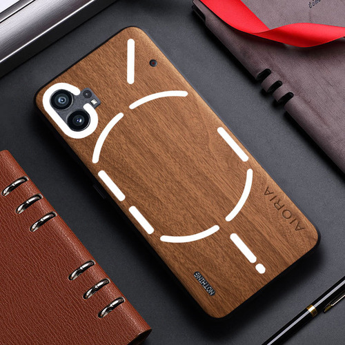 Funda De Piel Con Estampado De Madera De Bambú Para Nada Pho