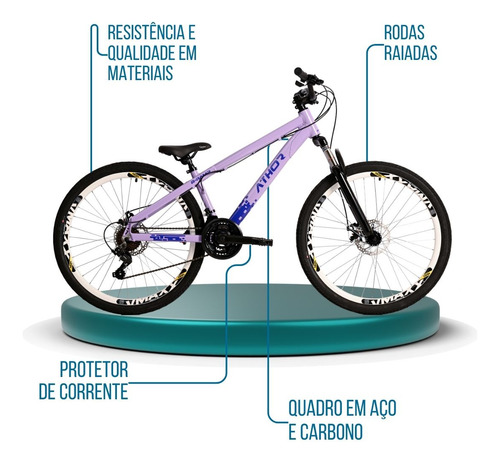 Bike Freeride 26 Athor B-ramp Shimano 21v Manobras 2025 Dirt