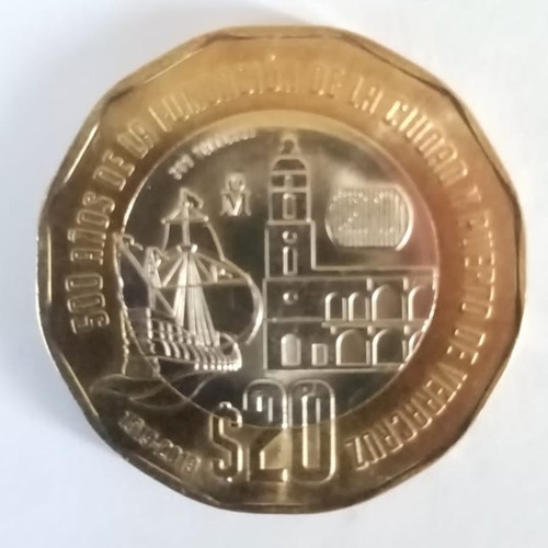 Moneda Conmemorativa De La Ciudad Y Puerto De Veracruz
