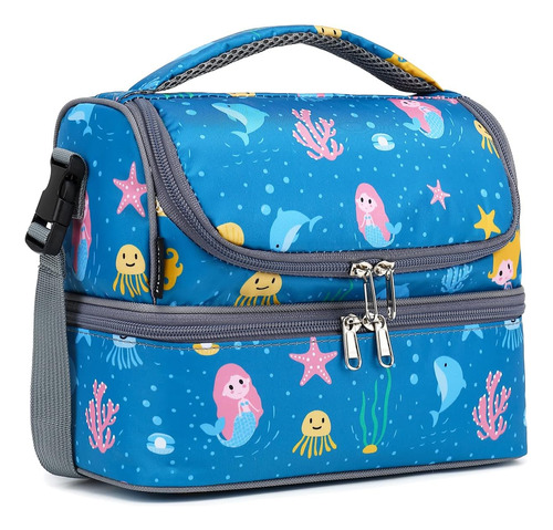 Bolsa Lanchera Flowfly Blue-mermaid