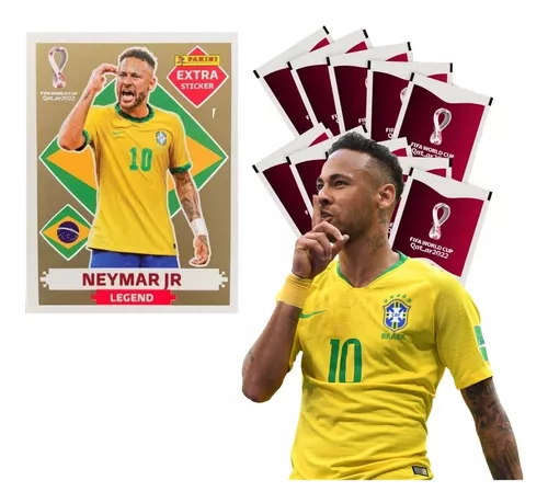 Figurinha Extra do Neymar Jr. Prata Legend da Copa do Mundo do