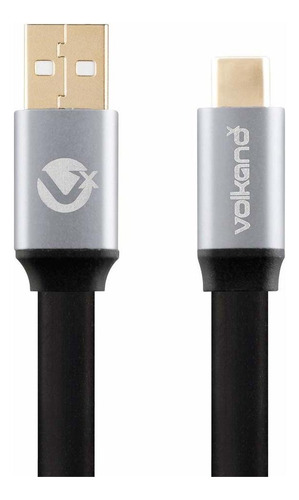 Volkanox Cable Usb Tipo C De Cobre, Cable Plano Con Puntas D