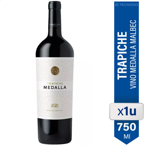 Vino Medalla Trapiche Malbec Tinto Botella 750ml Bebidas