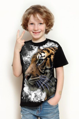 Camiseta Criança Frete Grátis Tigre Animais