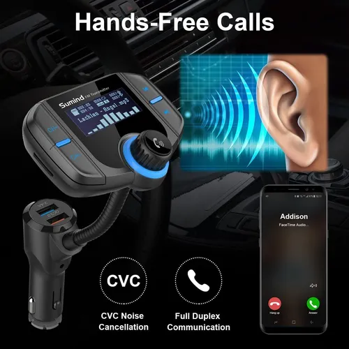 upgraded Version Bluetooth Fm Transmitter Sumind Wireless