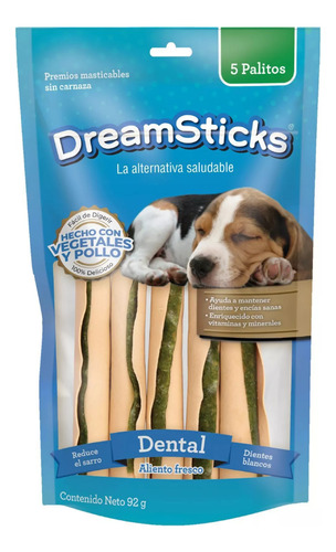 Snack Para Perro Dental Sticks Vegetal Dreambone X5und
