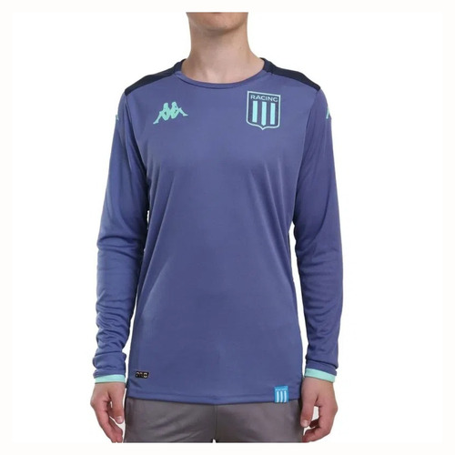 Remera Entrenamiento Racing Club Manga Larga Kappa 2023 Dxt