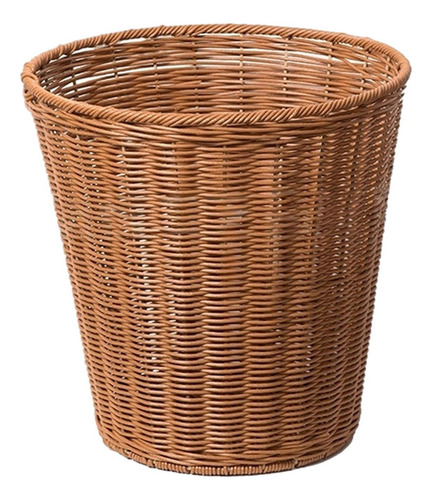 Lixeira De Vime Cesta De Lixo Tecida Organizando Suporte De.