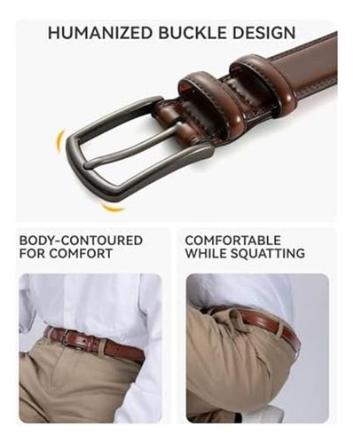 Chaoren Cinturón De Vestir Para Hombre Cinturón Negro Para 1