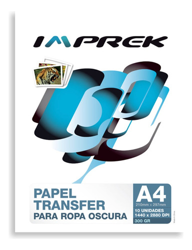 Papel Transfer Ropa Oscura Dark 300gr X 10 Hojas Premium