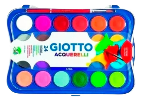 Aquarela Em Pastilha Giotto Intense Colors Com 24 Cores
