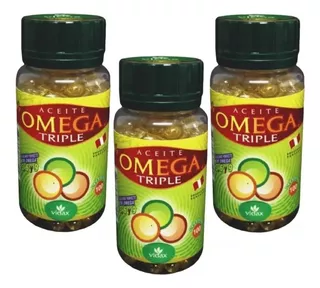 Omega Triple 3,6 & 9 Aceite Salud Cardiovascular 03 Frascos