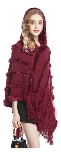 Poncho Mujer Chal Capa Invierno Calientito Colores Sweater